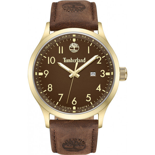 Timberland brown Trumbull watch with leather strap - British product