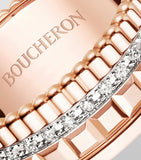 Boucheron Quatre Radiant small rose gold diamond ring, imported from the UK