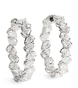 Harrods Harrods White Gold and Diamond Hoop Earrings (9.50ctw)- Buy online at McGrocer