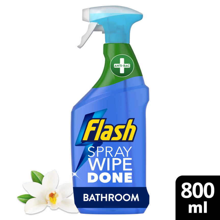Flash Spray.Wipe.Done. Bathroom Anti-Bac Multi Purpose Cleaning Spray White Blossom - McGrocer