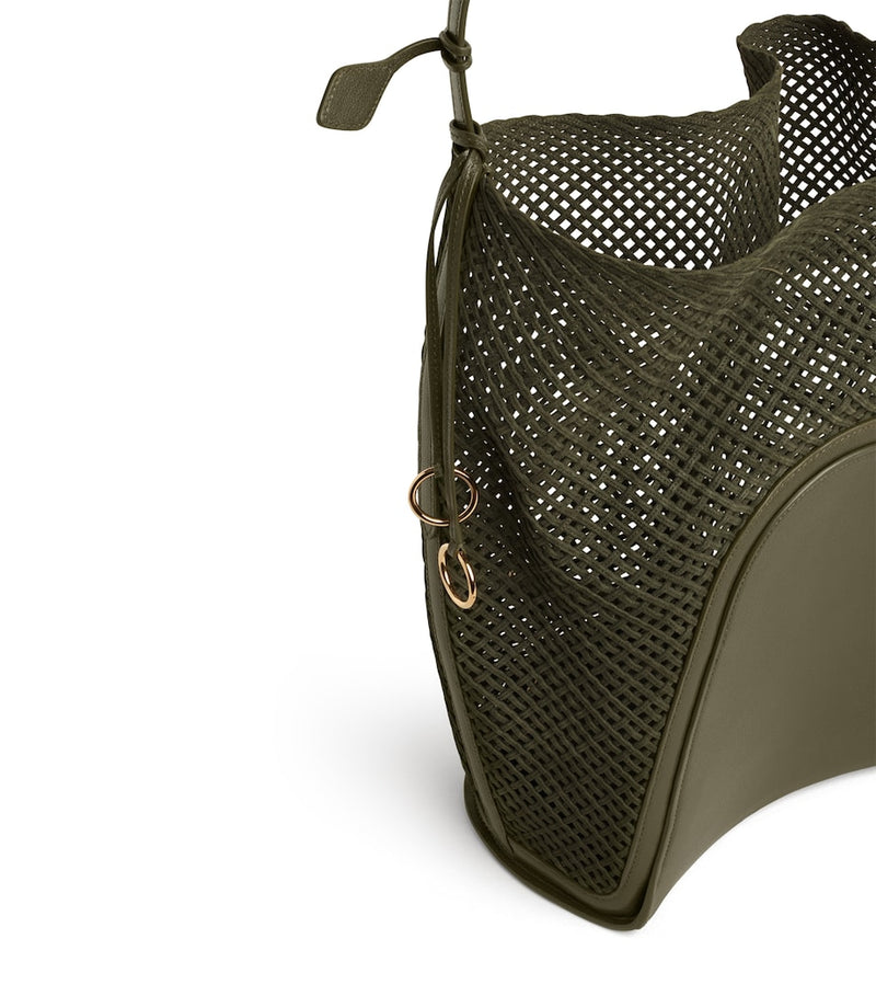 Alaïa large suede net hip bucket bag, UK version