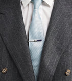Tateossian gears tie clip brushed silver-tone enamel, UK version