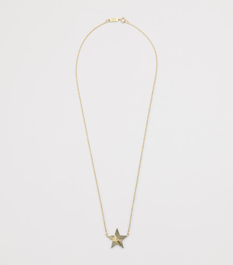 Jennifer Meyer 70s star necklace yellow gold diamond (British brand)