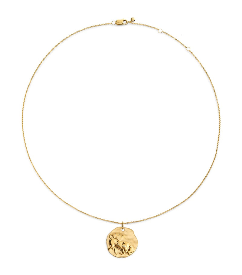 Monica Vinader gold vermeil Taurus pendant necklace with adjustable chain (British brand)