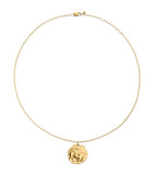 Monica Vinader gold vermeil Taurus pendant necklace with adjustable chain (British brand)