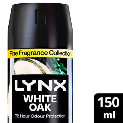 Superdrug Lynx Fine Fragrance Collection White Oak Premium Body Spray 150 ml- Buy online at McGrocer