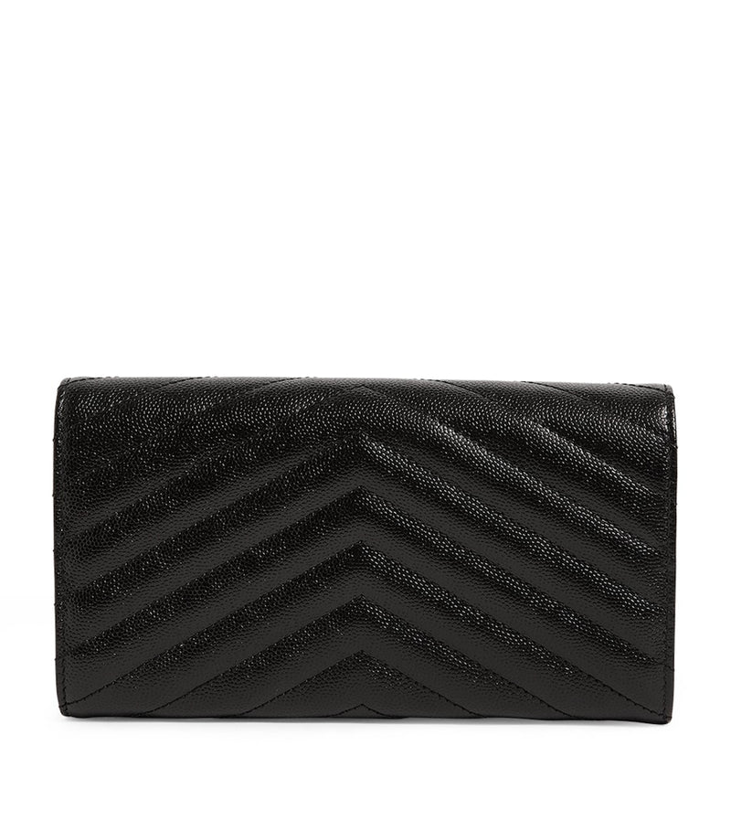 Saint Laurent Envelope matelassé leather wallet, UK version