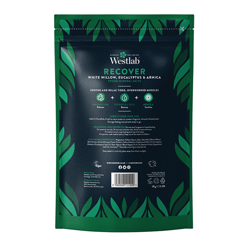Westlab Recover Bathing Salts 1kg mineral enriched mixture (British brand)