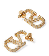 Harrods Valentino Garavani Crystal VLogo Signature Hoop Earrings- Buy online at McGrocer
