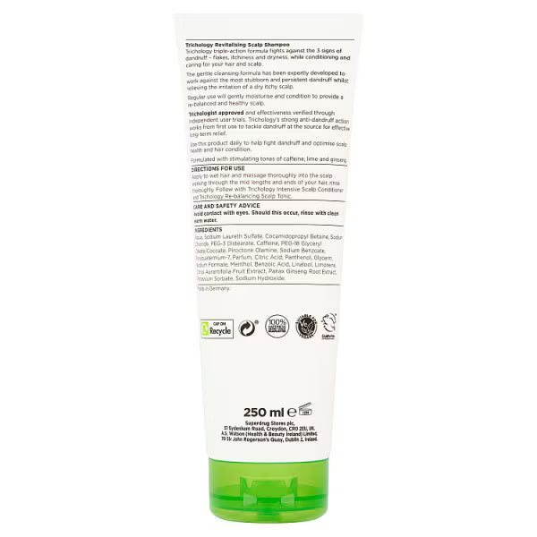 Superdrug Trichology shampoo anti-dandruff 250ml (British brand)