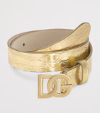 Dolce & Gabbana Kids logo buckle belt calfskin - British product