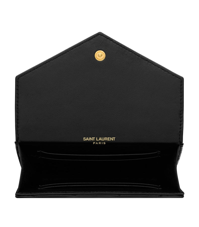 Saint Laurent small matelassé envelope wallet, imported from the UK