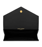 Saint Laurent small matelassé envelope wallet, imported from the UK