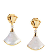 Harrods Bvlgari Yellow Gold and Mother of Pearl Divas' Dream Earrings- Buy online at McGrocer