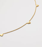 Monica Vinader gold vermeil heart station necklace - British product