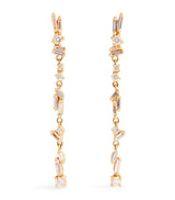 Harrods Suzanne Kalan Yellow Gold and Diamond Classic Sparkler Drop Earrings- Buy online at McGrocer