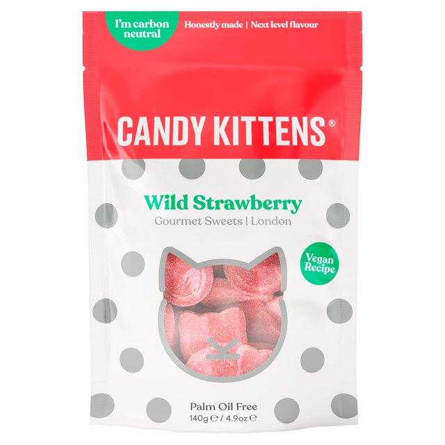 Candy Kittens Wild Strawberry 140g - McGrocer