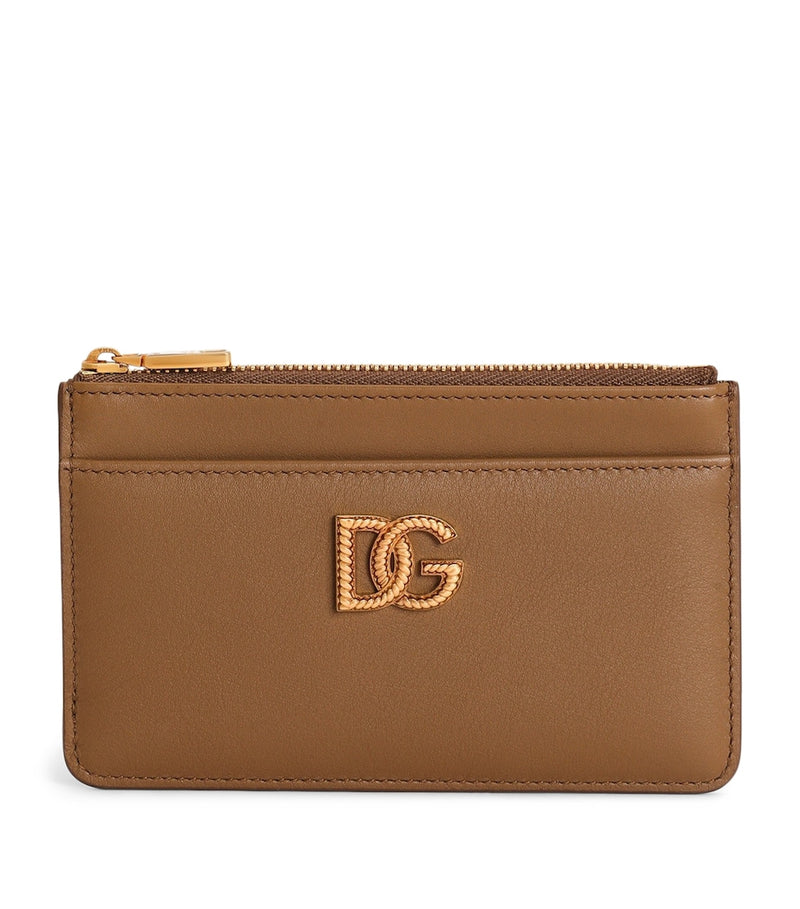 Dolce&Gabbana calfskin card holder with braided hardware, imported from the UK