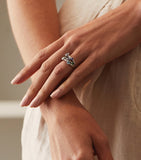 Boodles Watercolour ring with tsavorite tanzanite and aquamarine - British product