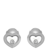 Harrods Chopard White Gold and Diamond Happy Diamonds Icons Earrings- Buy online at McGrocer