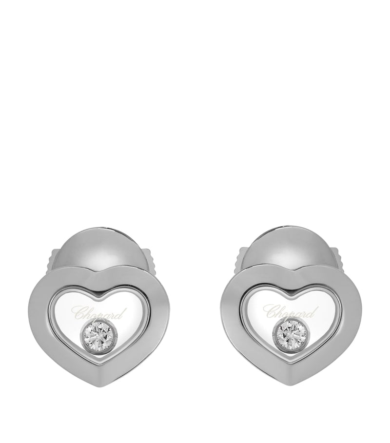Chopard Happy Diamonds earrings 18kt white gold, imported from the UK
