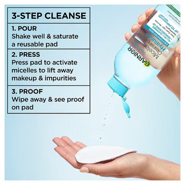Garnier Micellar Cleansing Water Hyaluron Cleanse Replump 400ml, UK version