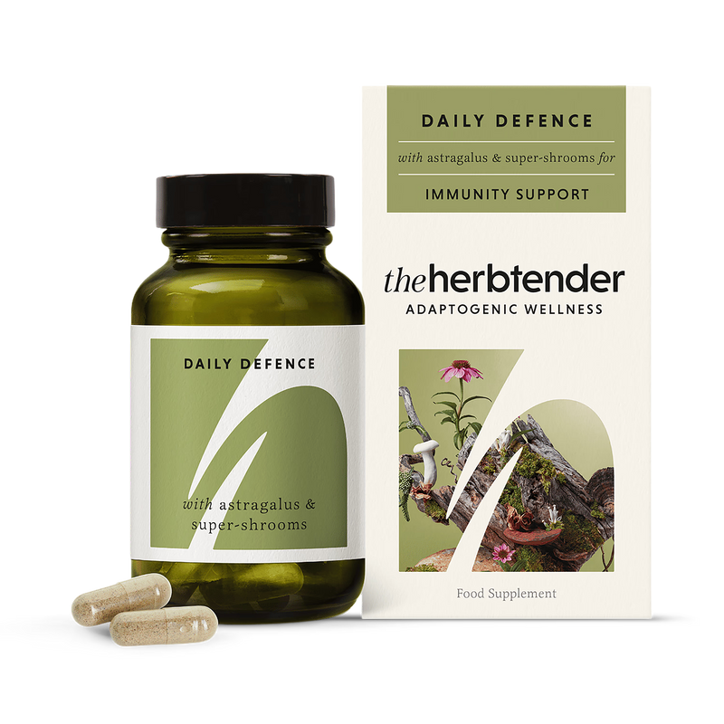 The Herbtender Immune Defence Capsules with Astragalus and Shrooms 60 Vegan, UK version