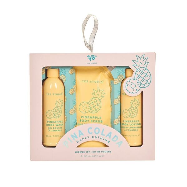 Yes Studio Pina Colada Shower Set with Tropical Fragrance (British brand)