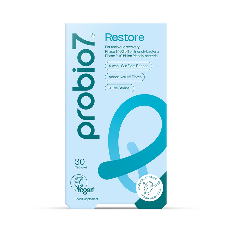 Probio7 Restore probiotic capsules 30 count, imported from the UK