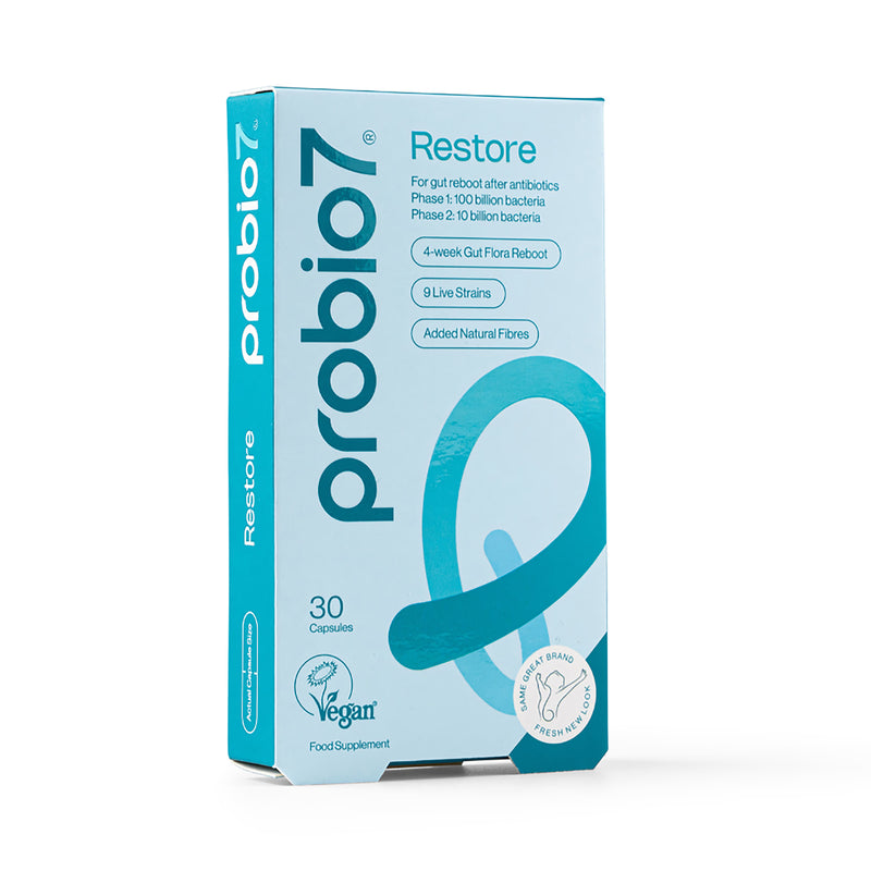 Probio7 Restore probiotic capsules 30 count, imported from the UK