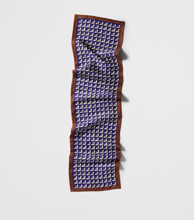 Miu Miu silk scarf with geometric print - British product