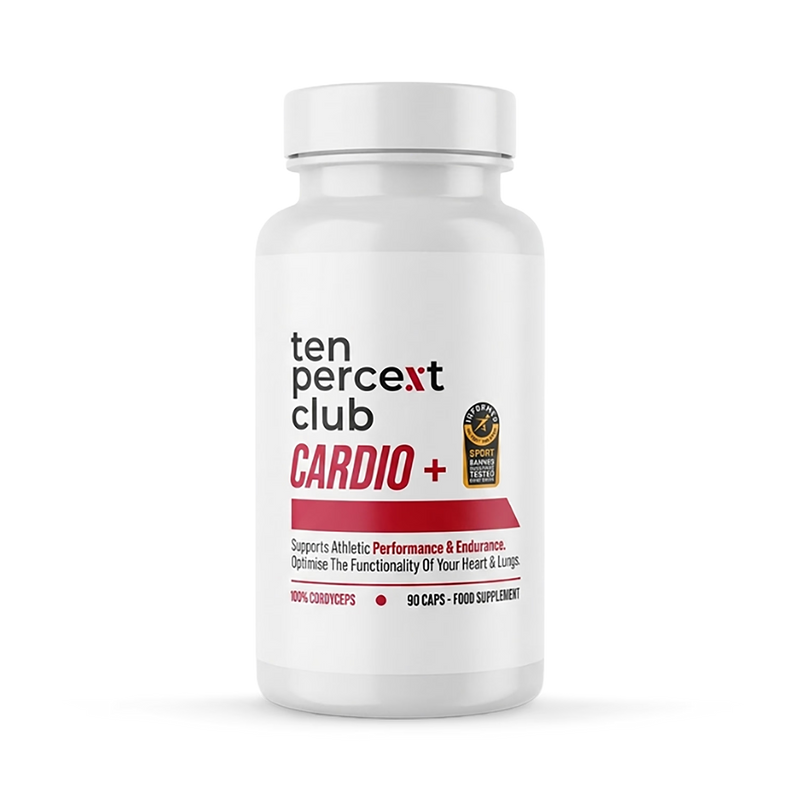 The Ten Percent Club Cardio+ cordyceps 90 capsules, UK version