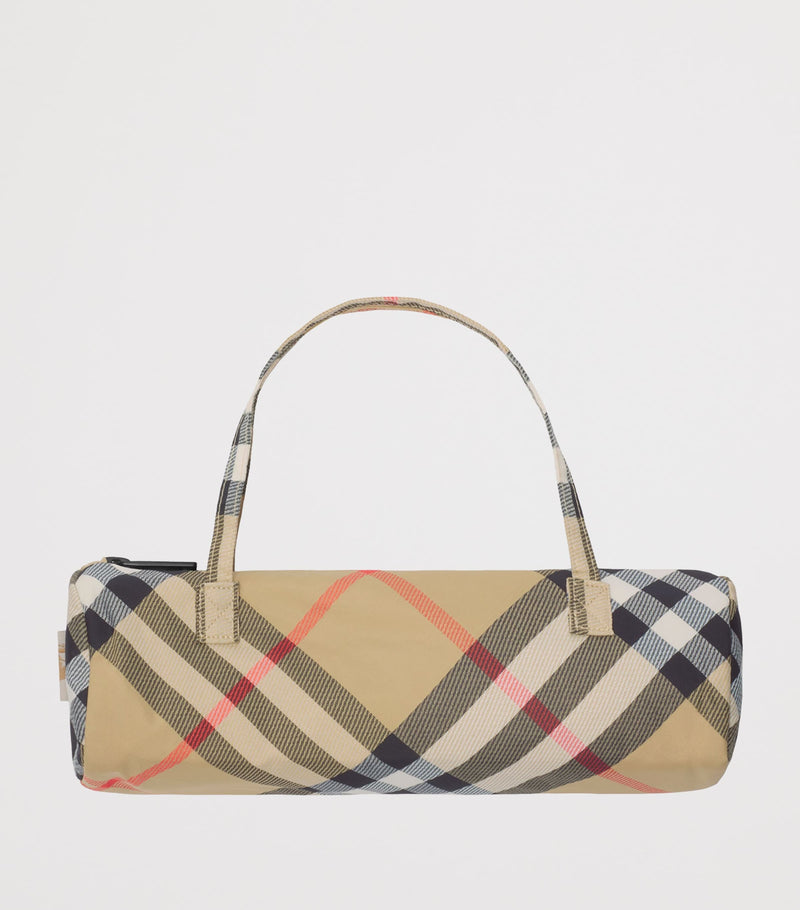 Burberry maple wood nylon check folding umbrella - British product