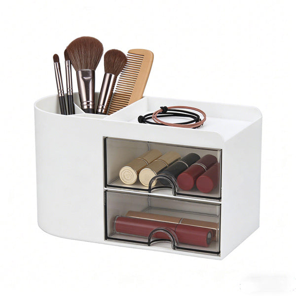 Livingandhome plastic desk organiser with drawers (British brand)