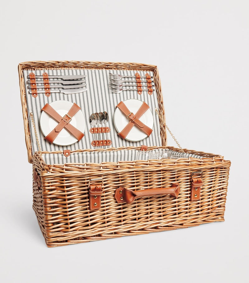 Harrods fitted picnic hamper for four (British brand)
