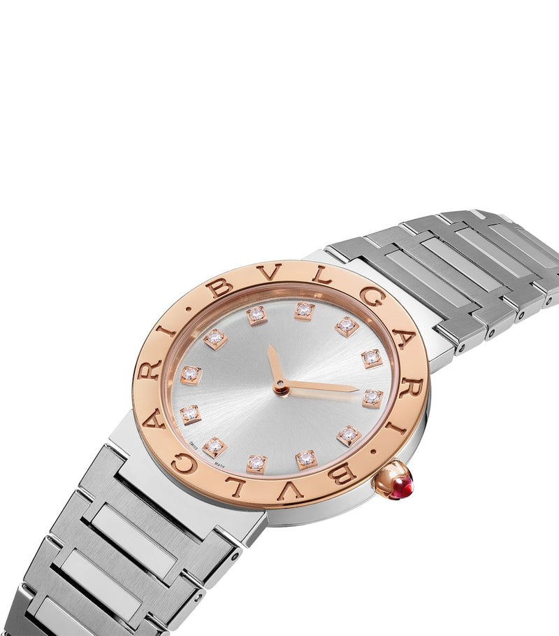 Bvlgari BVLGARI watch stainless steel rose gold 33mm, UK version