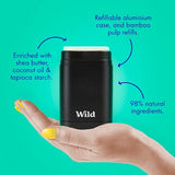 Natural Deodorant Refill Wild Honey Cactus Flower 40g, imported from the UK