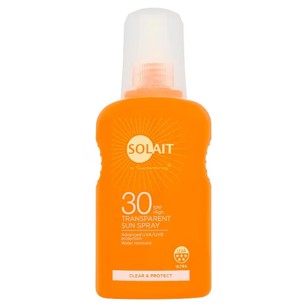 Solait Clear Spray Sunscreen 200 ml (British brand)