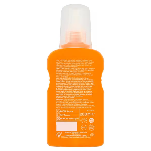 Solait Clear Spray Sunscreen 200 ml (British brand)