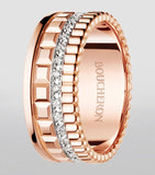 Boucheron Quatre Radiant small rose gold diamond ring, imported from the UK