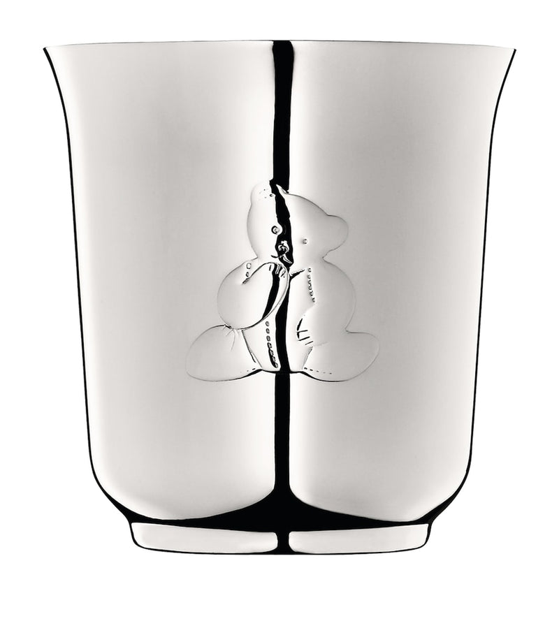 Christofle Charlie Bear silver-plated baby cup 7.5cm - British product