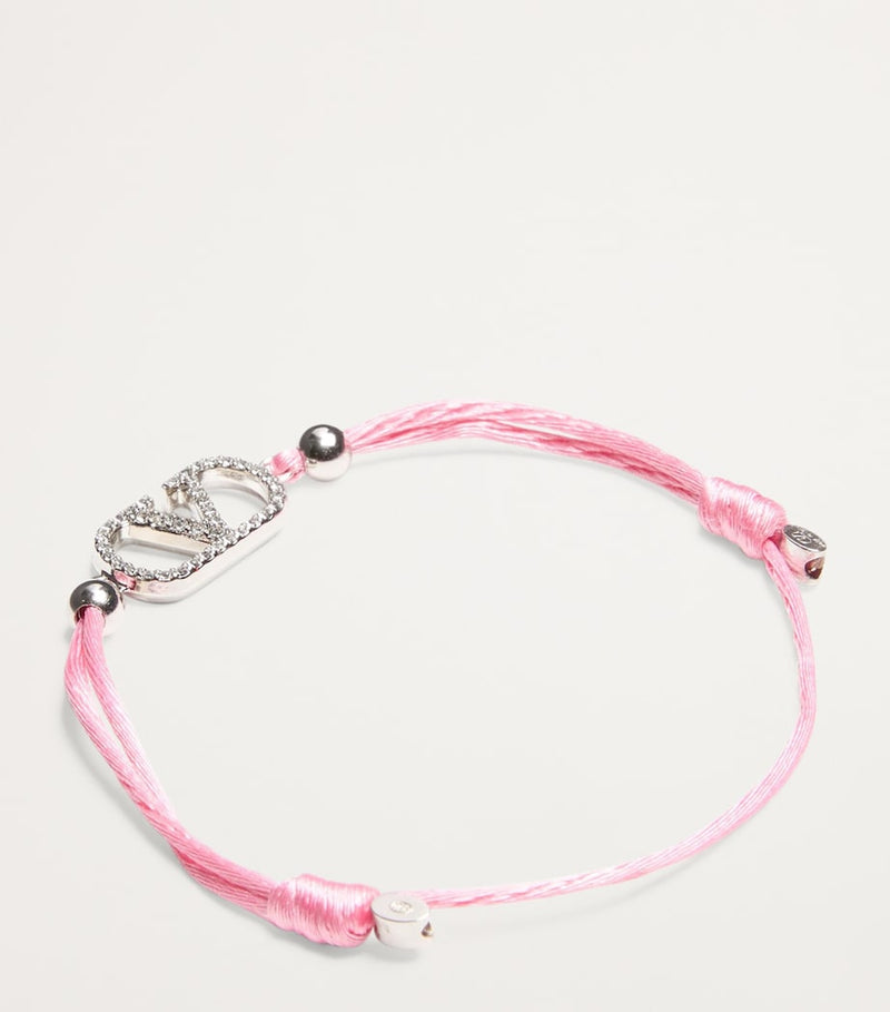 Valentino Garavani VLogo Signature bracelet with polyester outer, UK version
