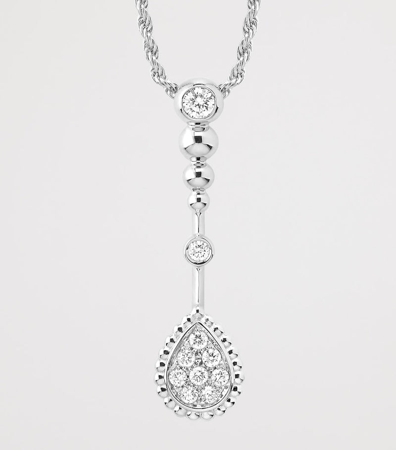 Boucheron Serpent Bohème necklace in white gold with diamonds - British product