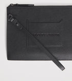 Emporio Armani grained leather logo pouch (British brand)