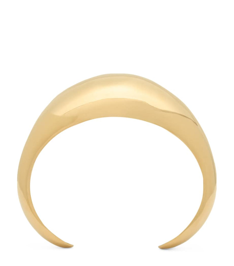 Saint Laurent brass teardrop dome cuff, UK version