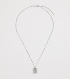 Suzanne Kalan diamond dog tag pendant necklace 18k white gold - British product
