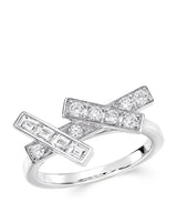 Harrods Graff White Gold and Diamond Threads Ring- Buy online at McGrocer