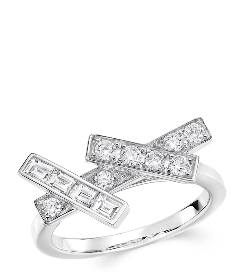 Graff white gold diamond threads ring - British product