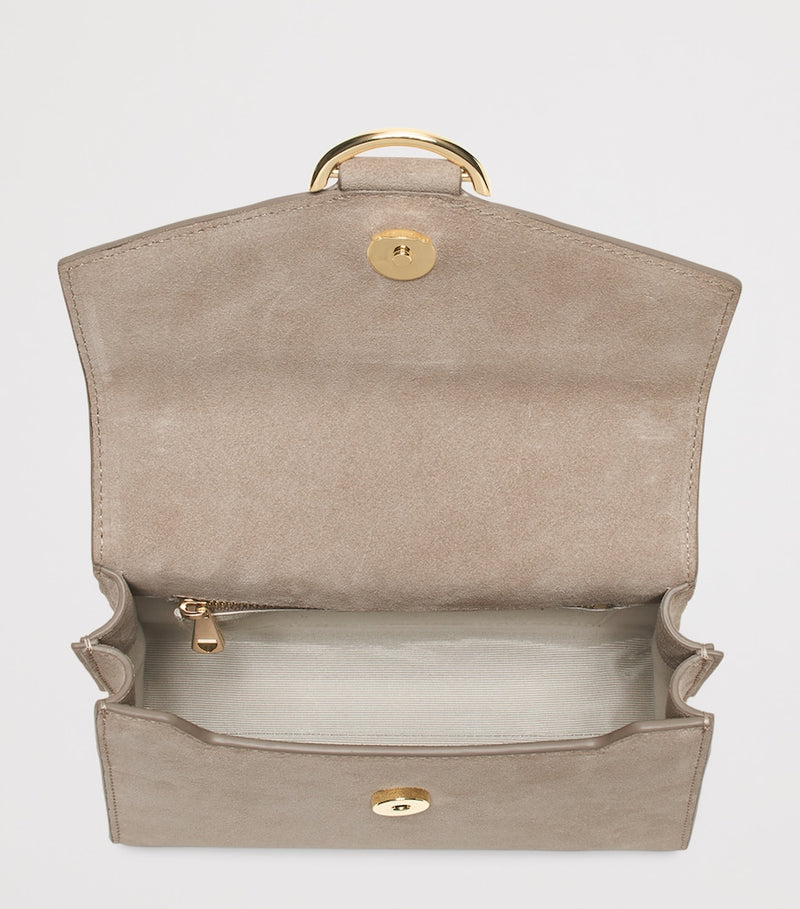 Aspinal of London midi suede Mayfair bag - British product