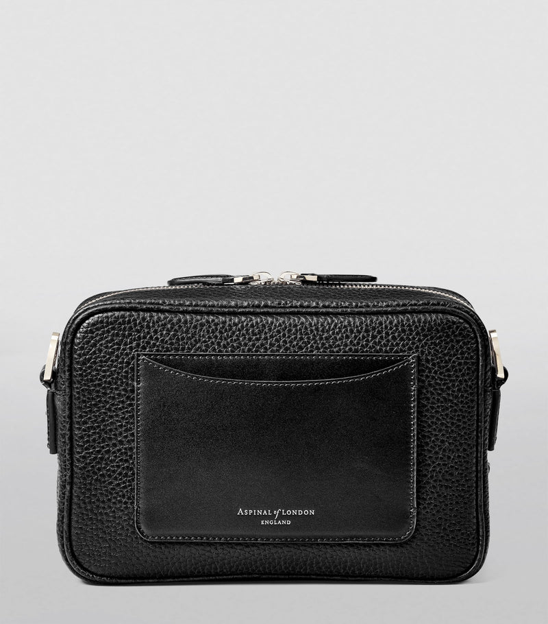 Aspinal of London Leather Reporter East West Messenger Bag, UK version